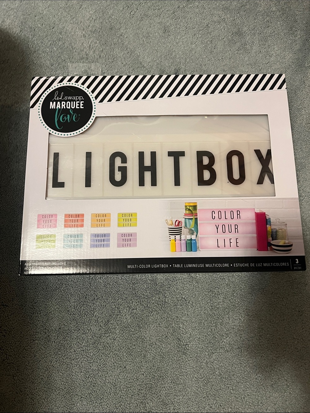 Heidi Swapp Lightbox Marquee — White with Black Letters